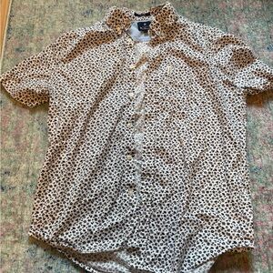 Ben Sherman Men's Black and White Patterned Shirt